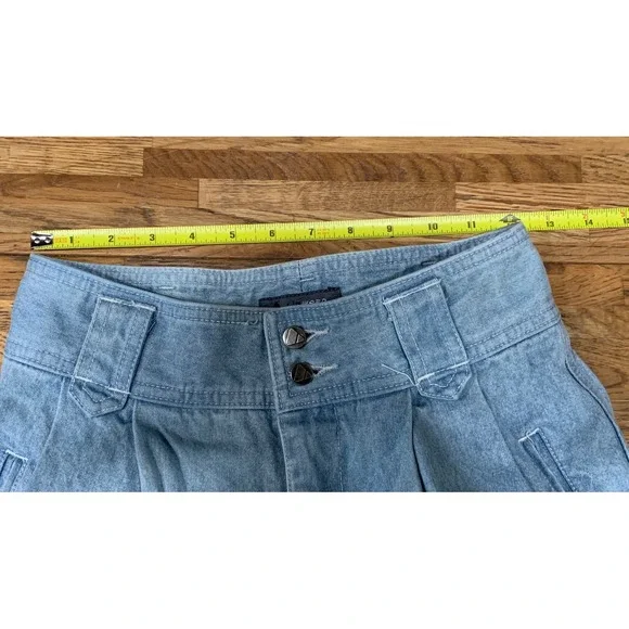 Vintage Liz Wear High Waist Wide Leg Pleated Denim Jeans Cuffed 90's Momcore-4 - Picture 4 of 9